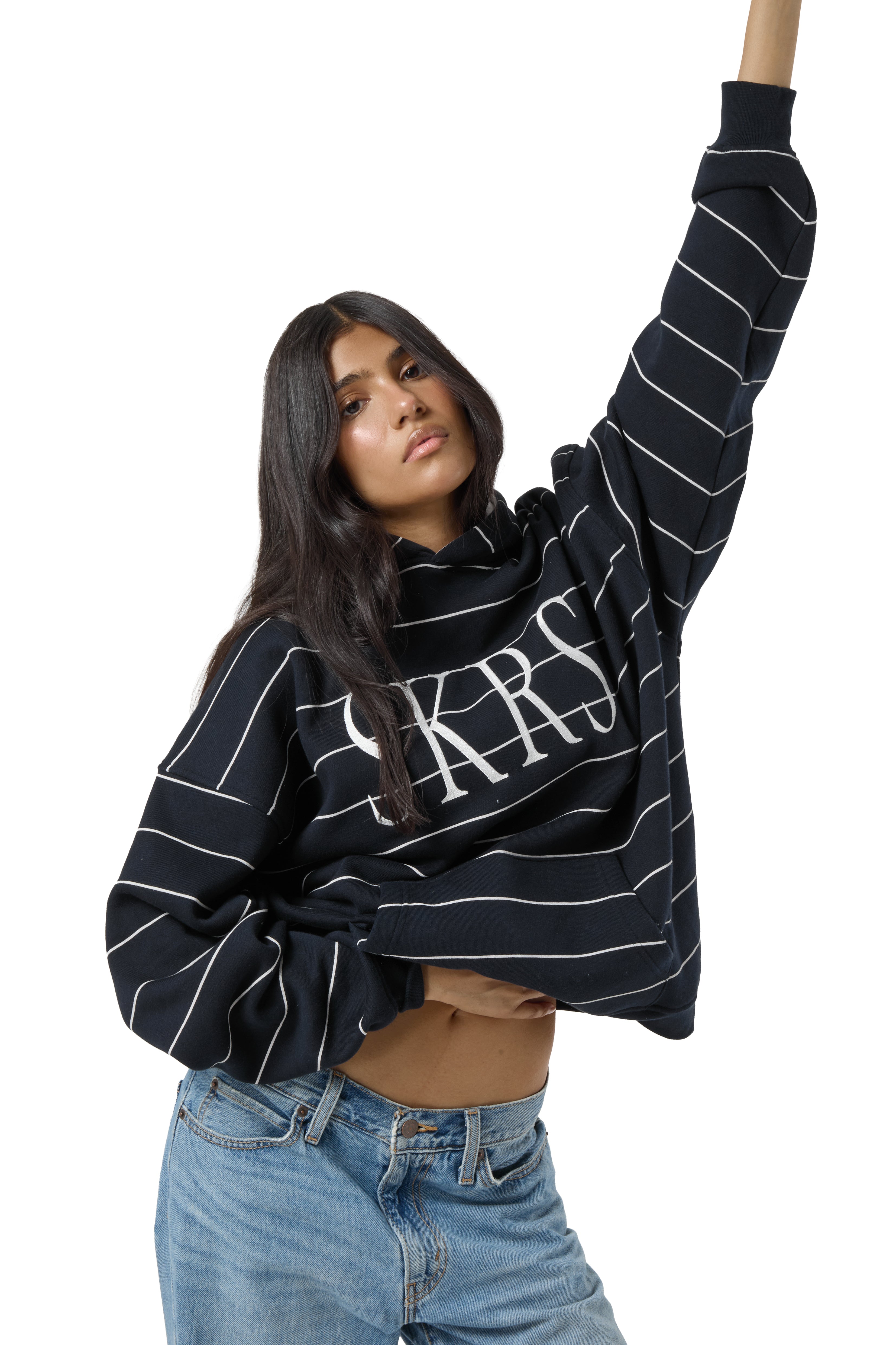 Fleet Stripe Logo Hoodie